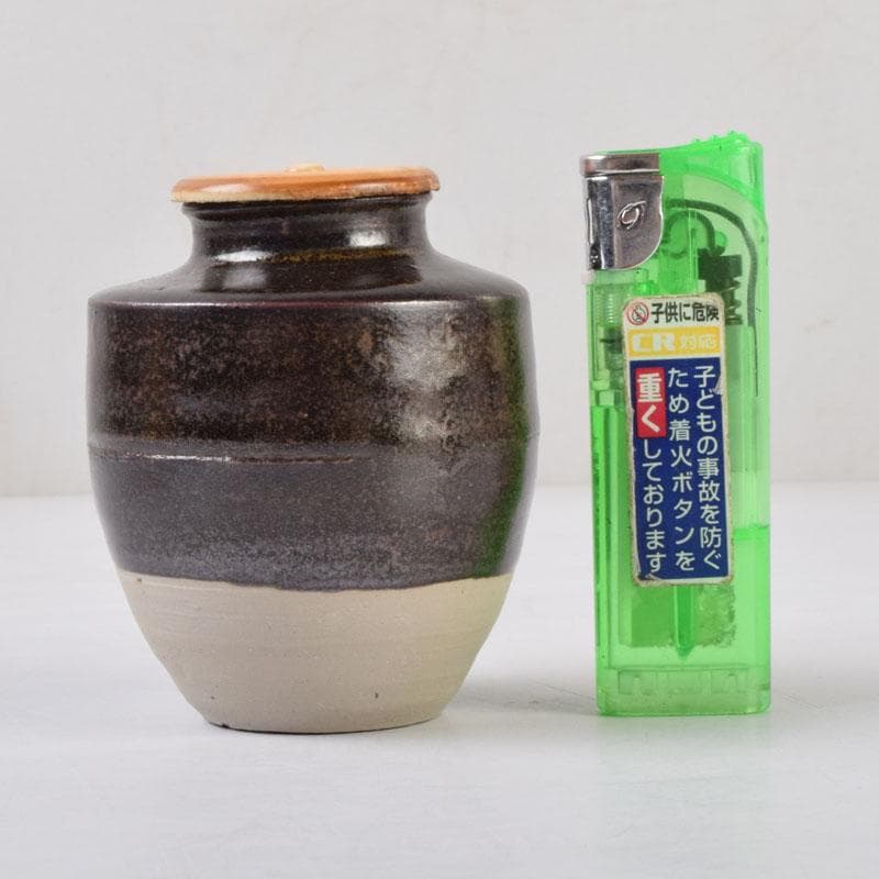 茶道具　古瀬戸　祖母懐茶入　銘清香　仕覆付　松尾流不染斎極め箱　V　8590