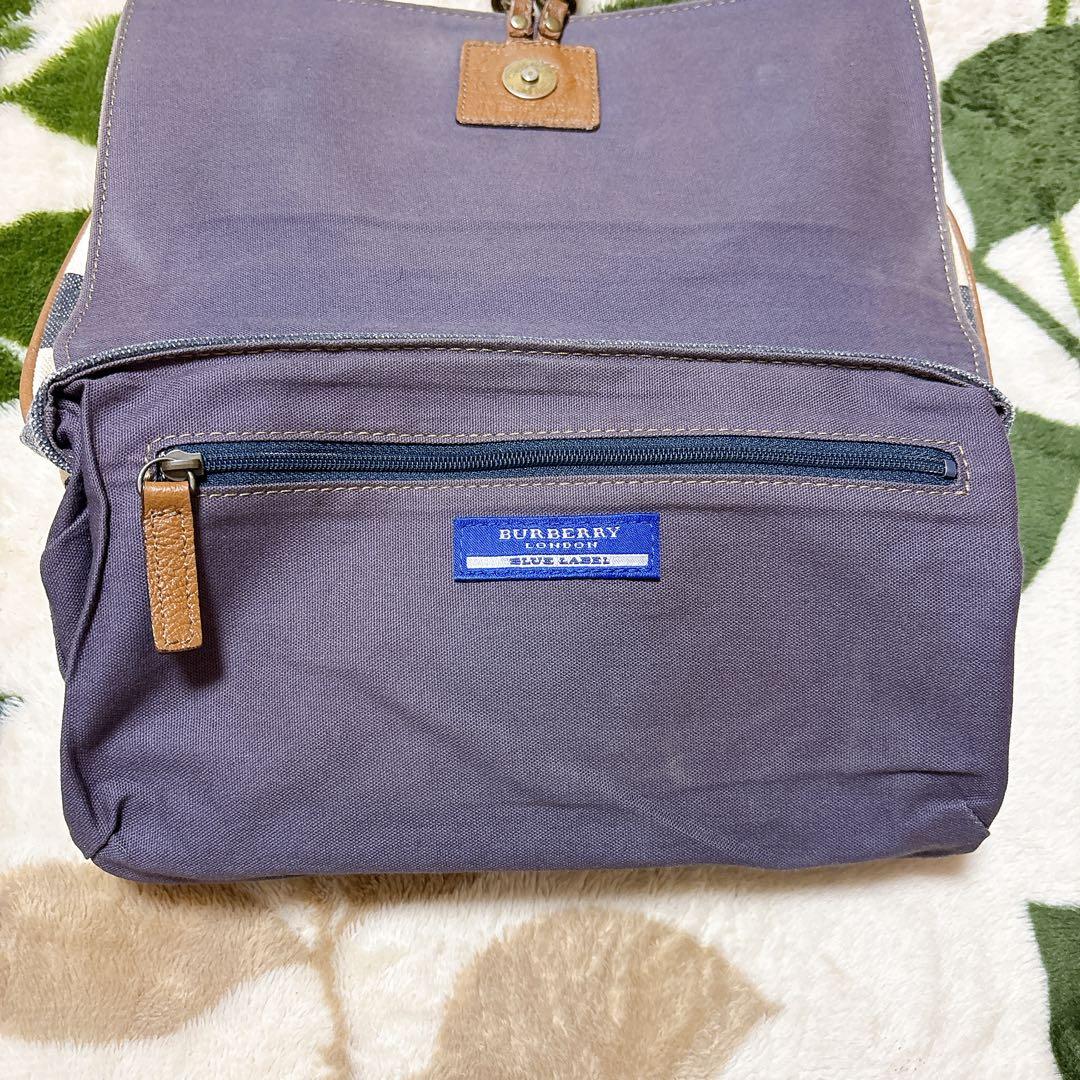 バーバリーブルーレーベル キャンバス ショルダーバッグ