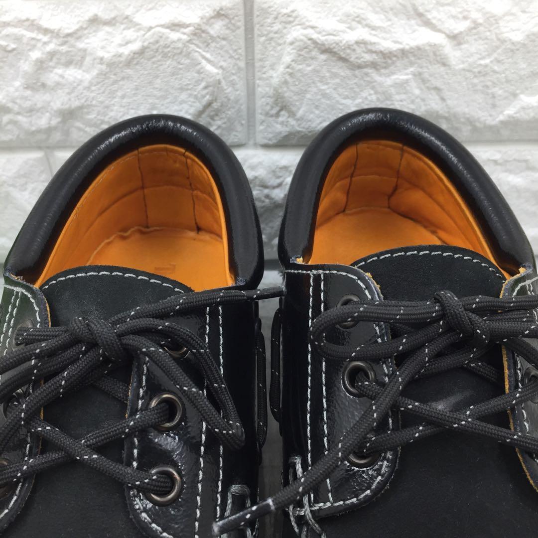 【美品】Timberland ティンバーランド3eyeデッキシューズ黒 25cm