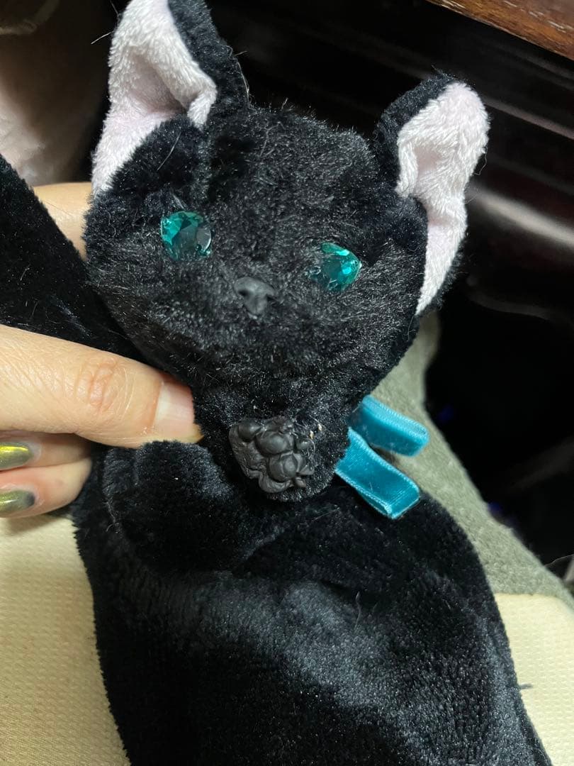 黒いぬいぐるみ猫