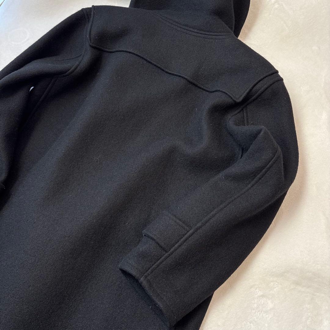 Glenoverグレンオーバー　ダッフルコート　黒　肉厚　ウール　ロング　トグル