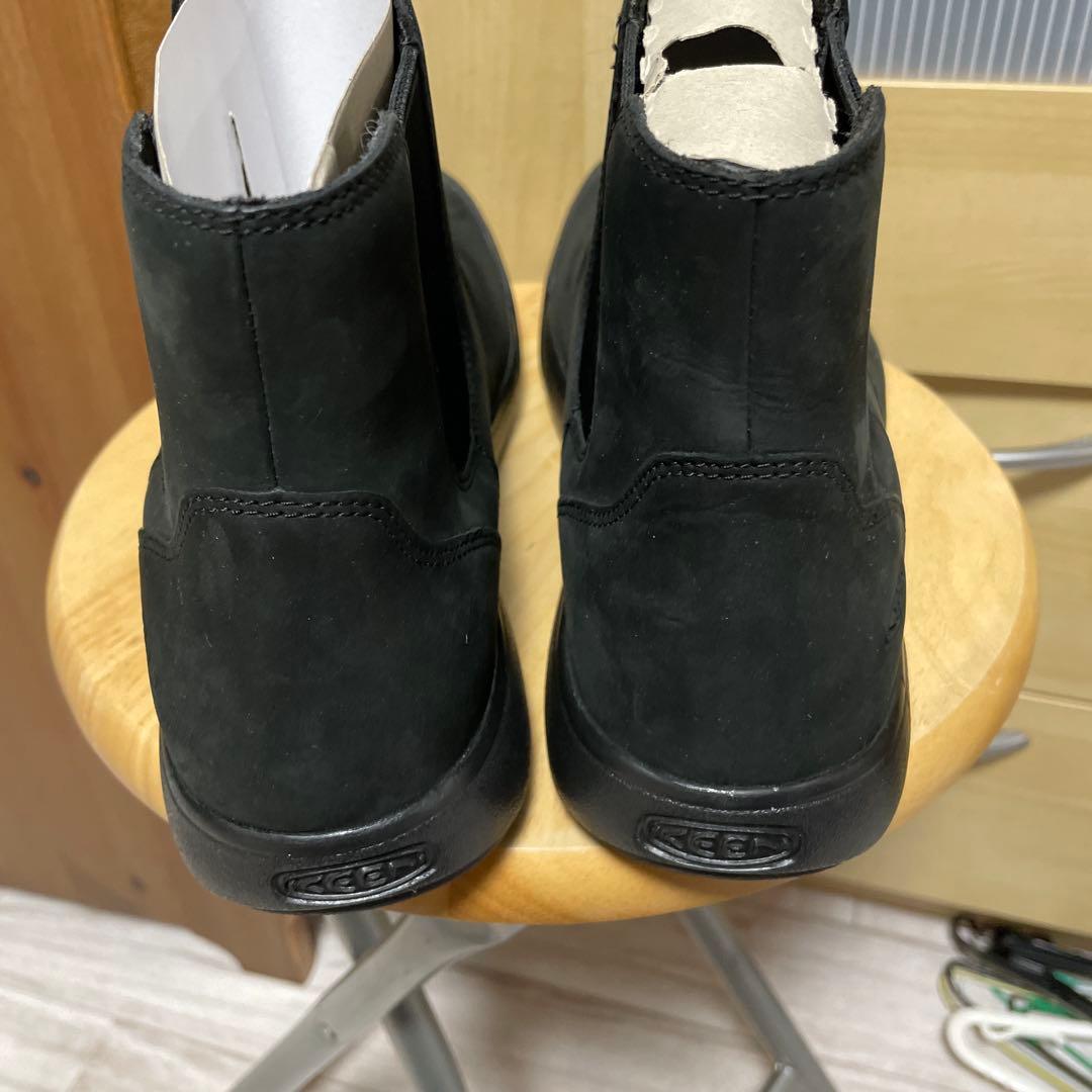 KEEN 防水 サイドゴアブーツ エレナ チェルシー WP BLACK 24.5