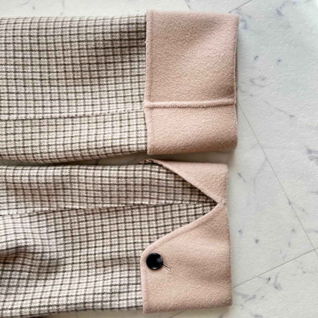 theory luxe ダブルフェイス フードコート カシミヤ混 38