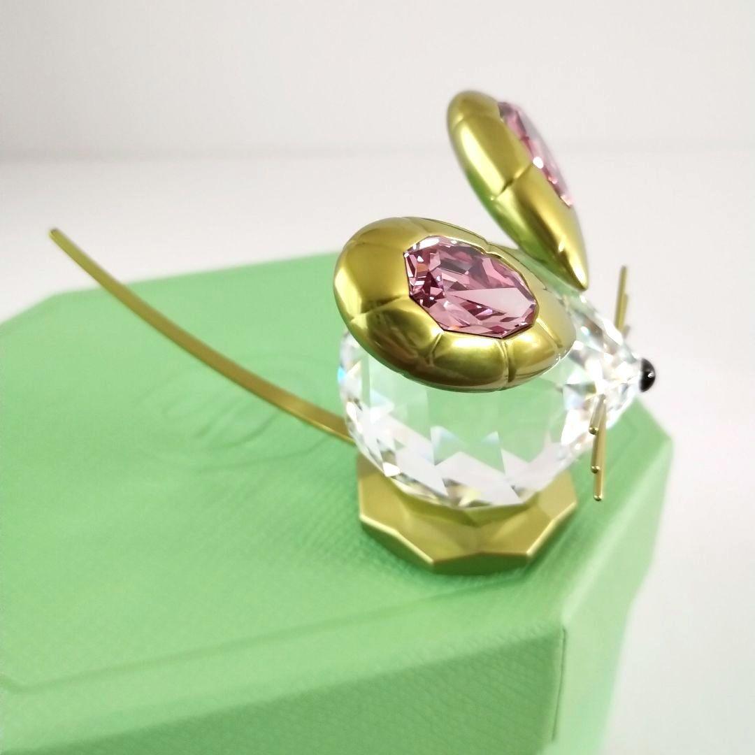 新品♥スワロフスキー ねずみ Mouse Dulcis グリーン L