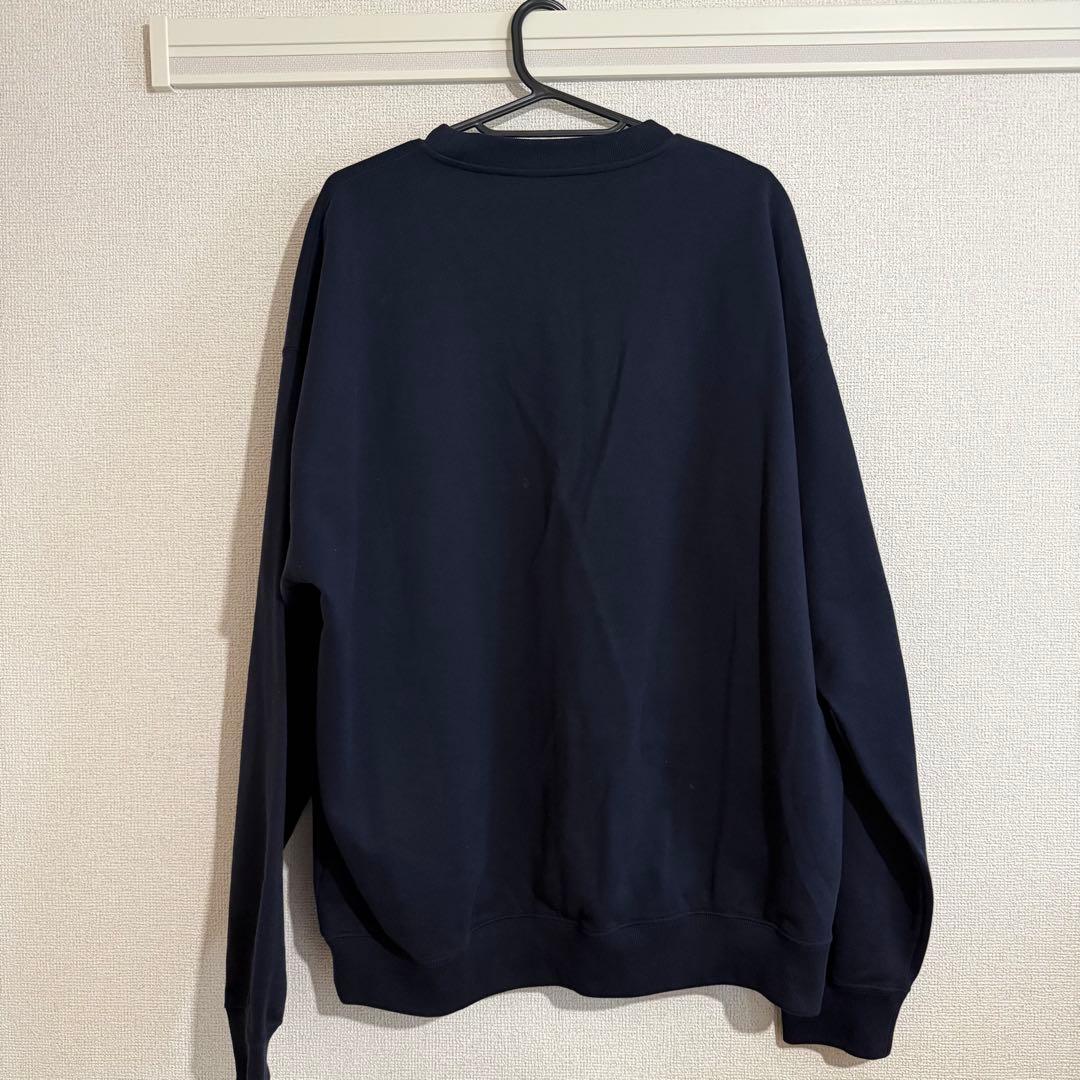 VERSACE ネイビー プリント スカーフ スウェット トレーナー