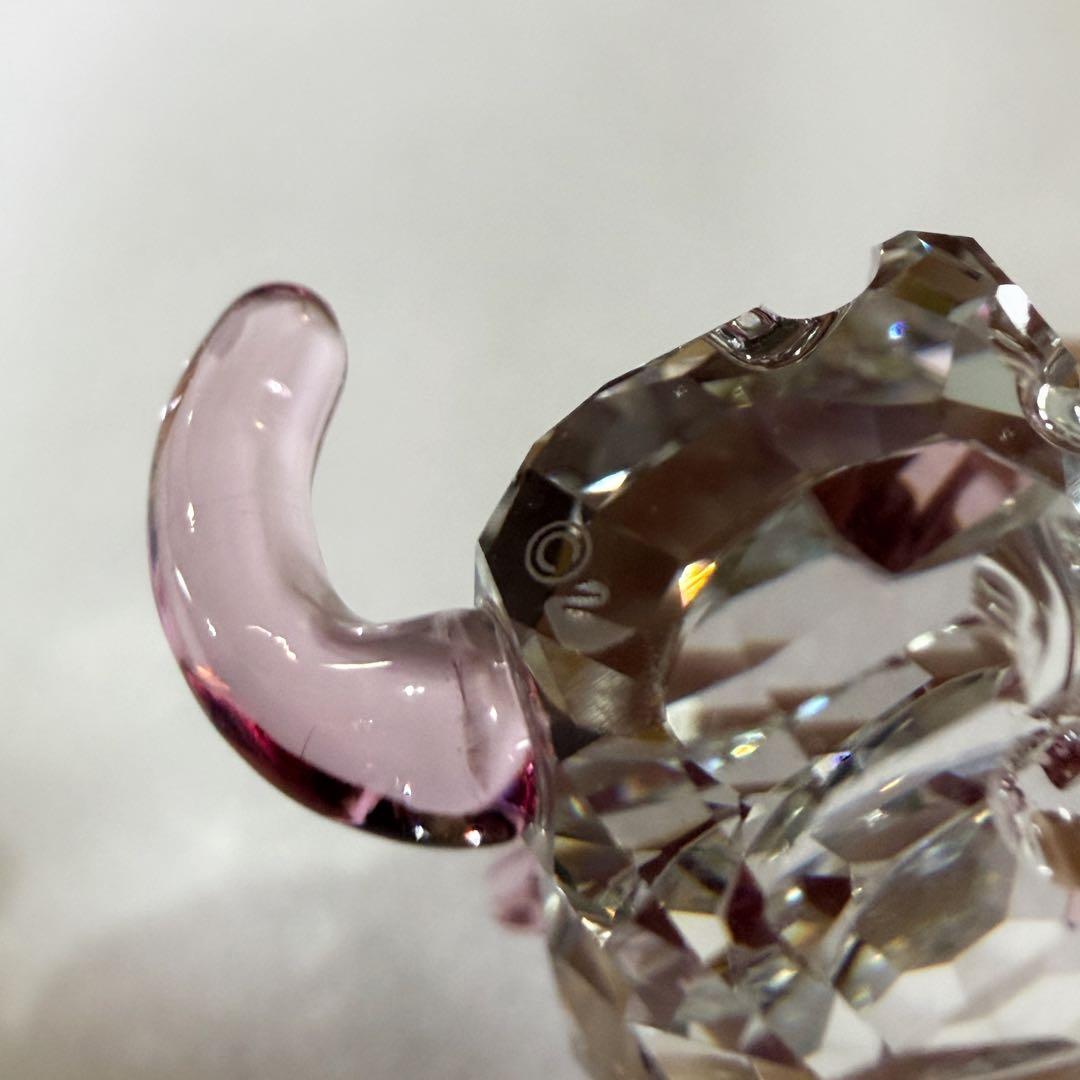 美品 スワロフスキー Kitten 猫 アメショー 蝶々 置物 オブジェ