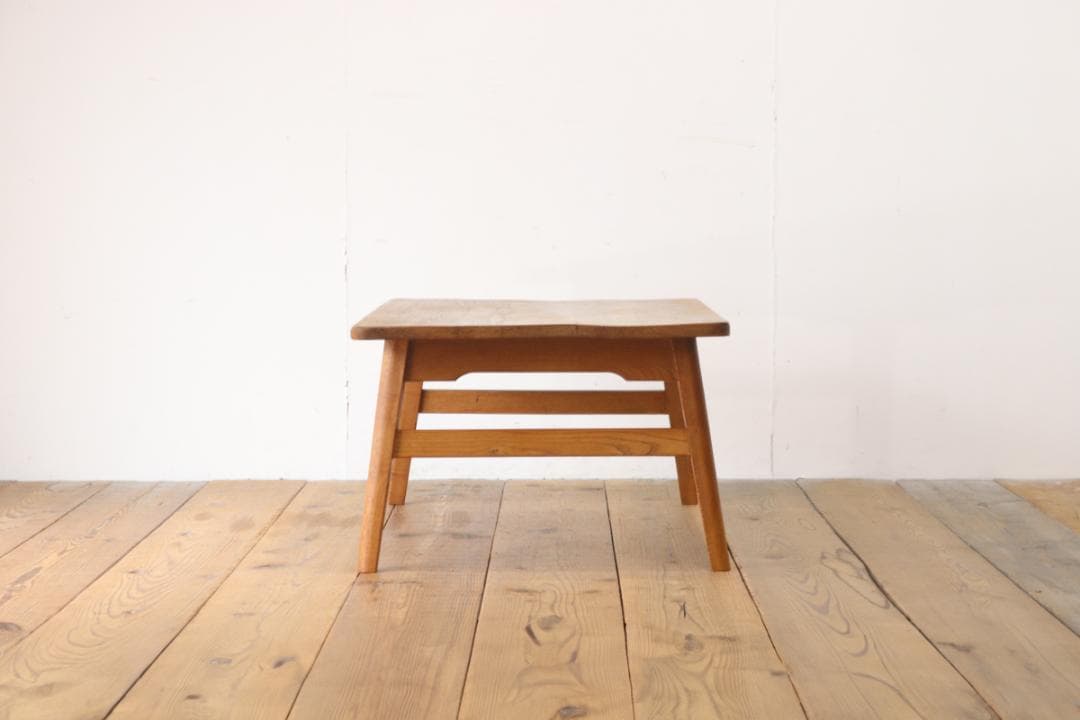 レトロ ローテーブル 座卓 センターテーブル 無垢材 花台 展示台 ナチュラル