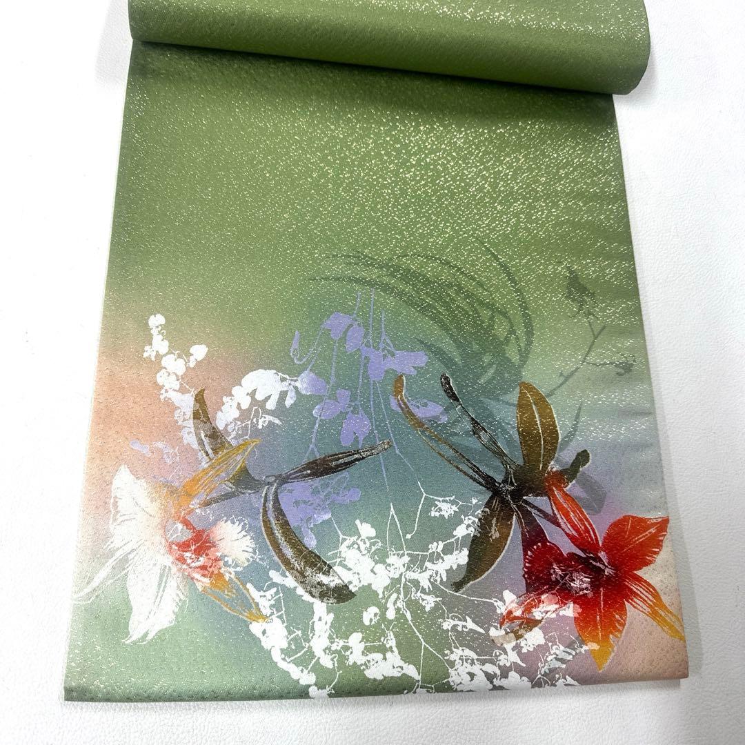 専用帯6030 ●日展作家 山本唯与志 レリーフ染 高級 正絹 袋帯