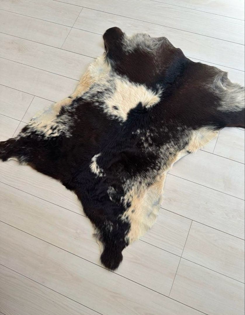 カウラグ 牛革 ラグマット ハラコ ミッドセンチュリー インダストリアル