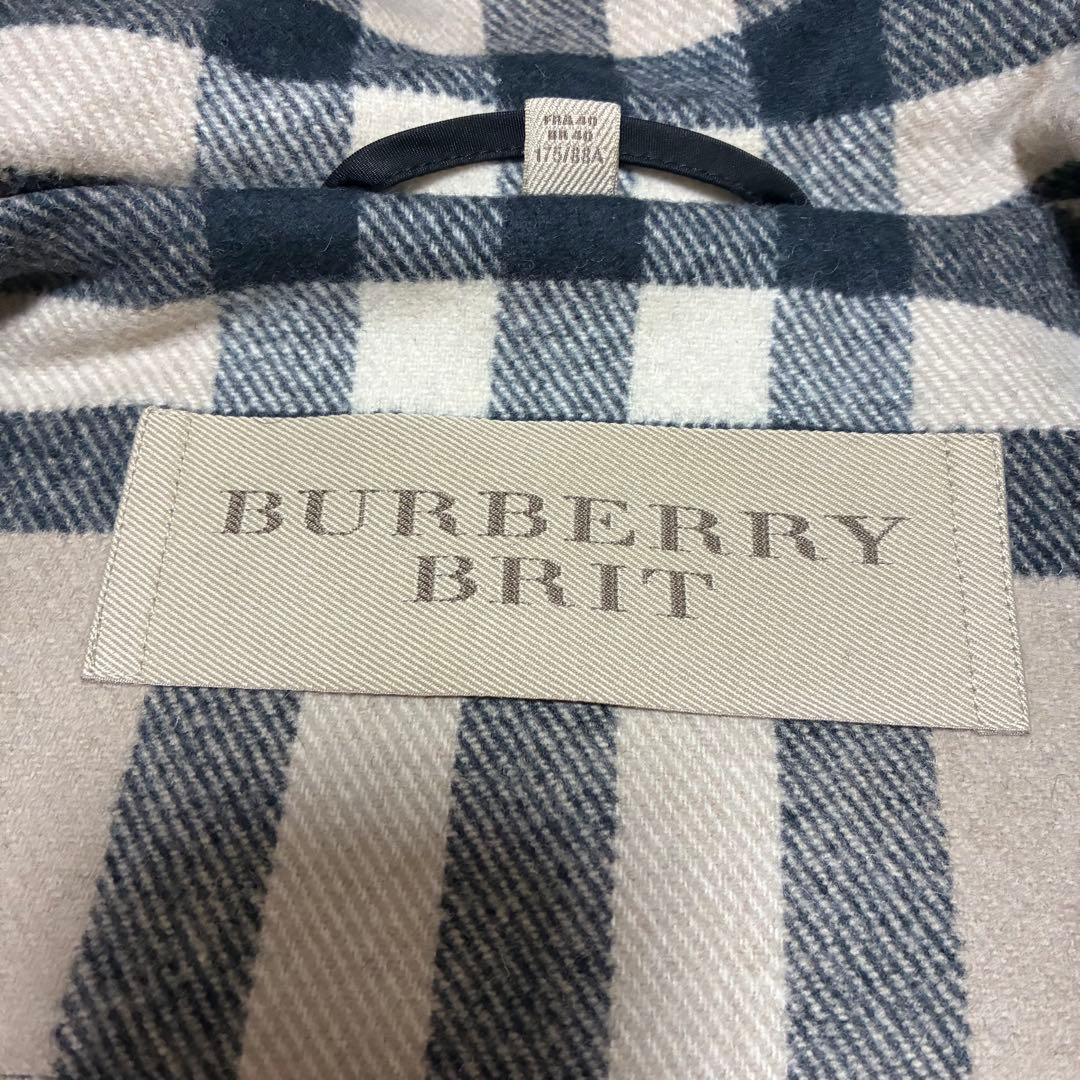 BURBERRY BRID ダッフルコート　裏地ノバチェック　ウール　牛革