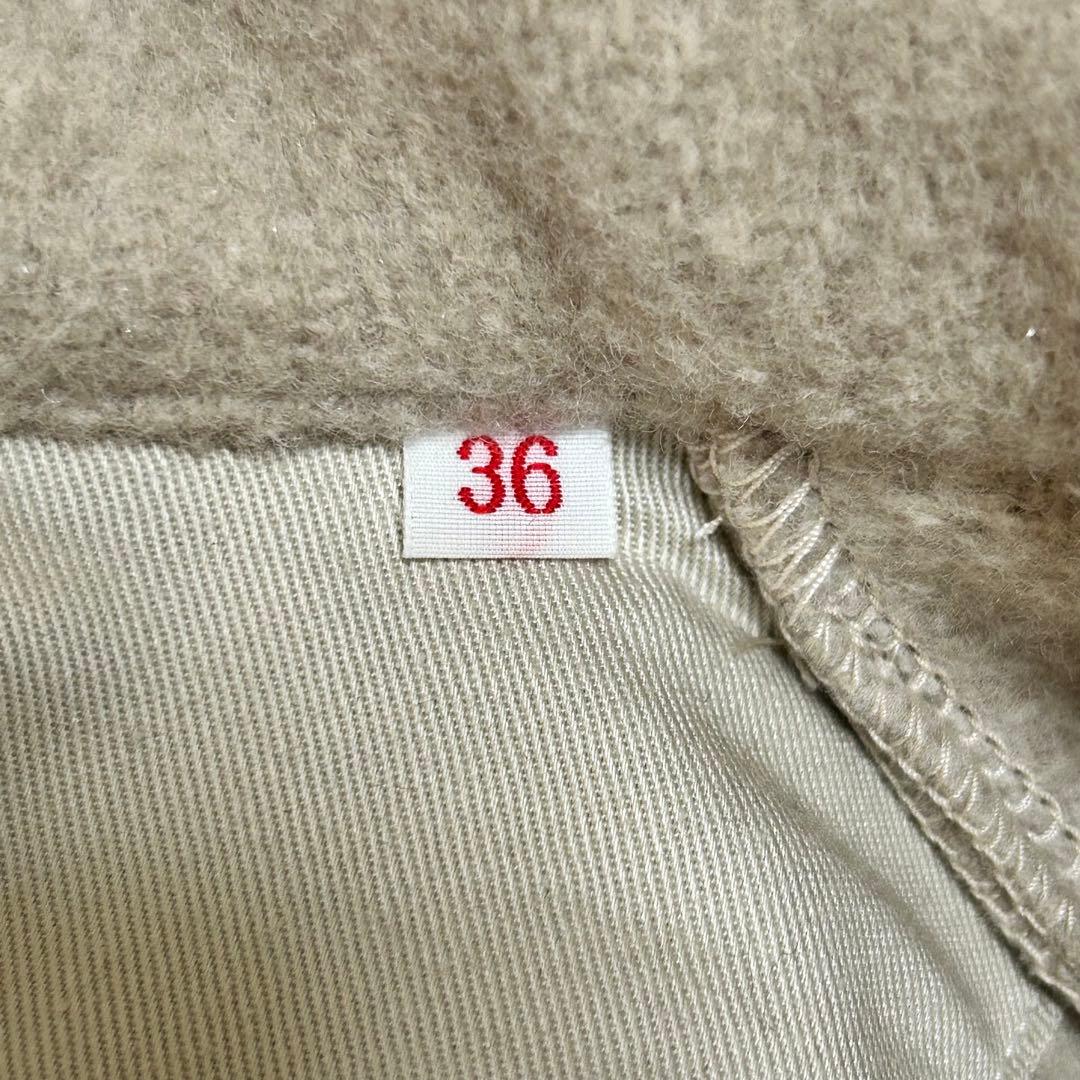 DANTON ダントン ウールパイル 丸襟ジャケット レディース