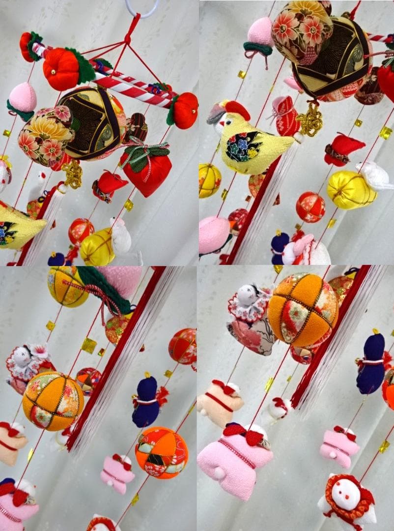 【3】縁起の良い柳川さげもん　木目込み鞠　吊るし雛　ハンドメイド　ひな祭り