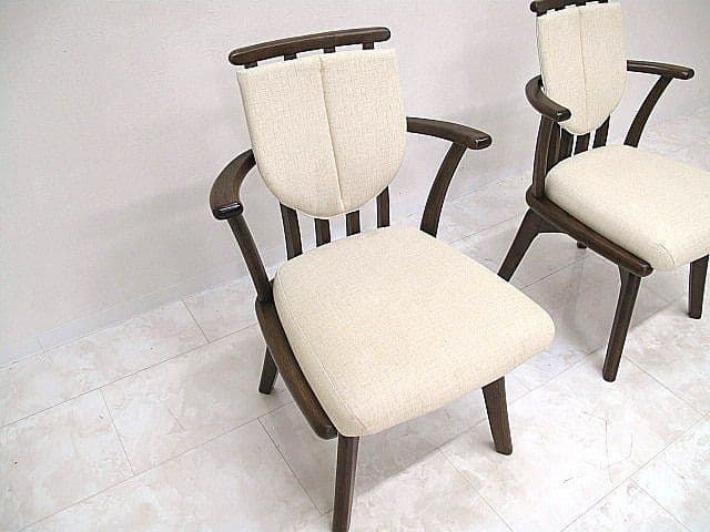 【展示品】イバタインテリア 回転式ダイニングチェア 2脚セット　　オーク材