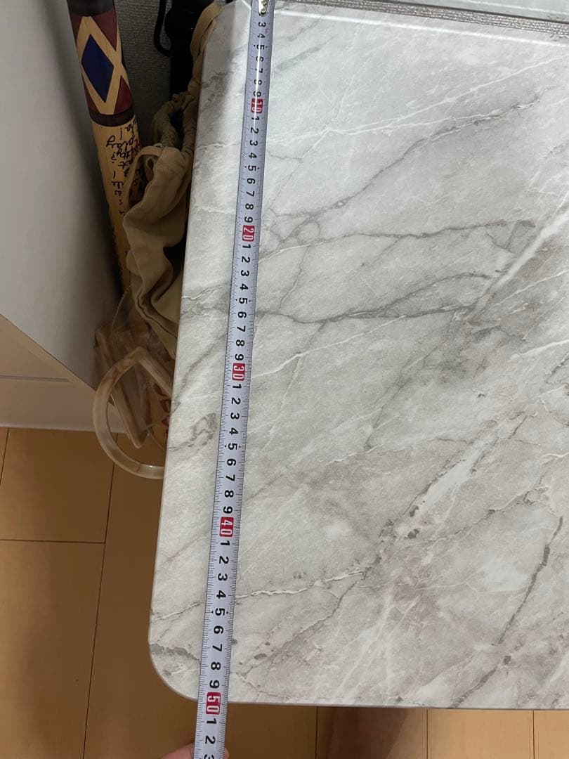 大理石風テーブル 90cm