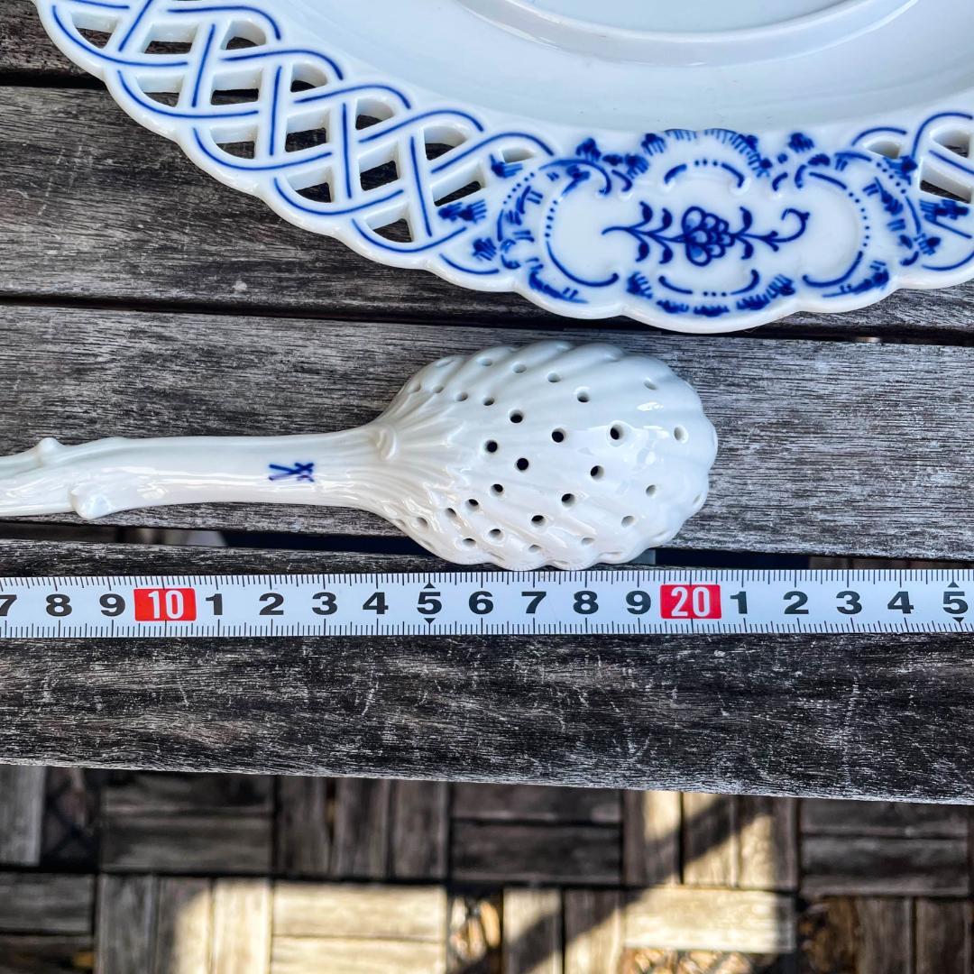 マイセン　スイーツボウル　蓋つき　レンゲ付き　ブルーオニオン