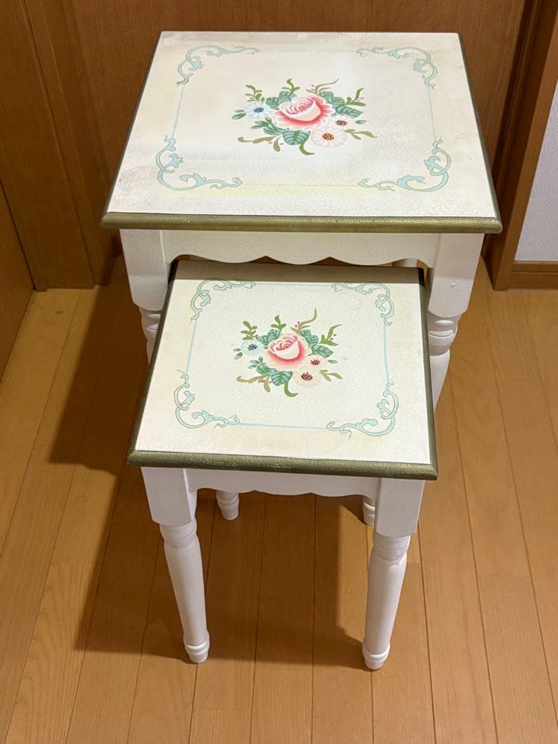 輸入家具　ミニテーブル椅子セット