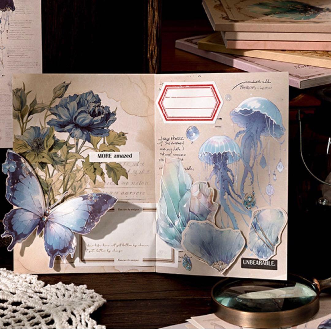 新品　幻想図鑑シリーズ　コラージュベース素材　6種　300枚