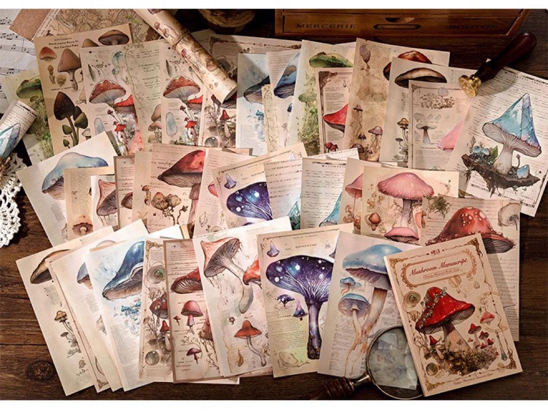 新品　幻想図鑑シリーズ　コラージュベース素材　6種　300枚