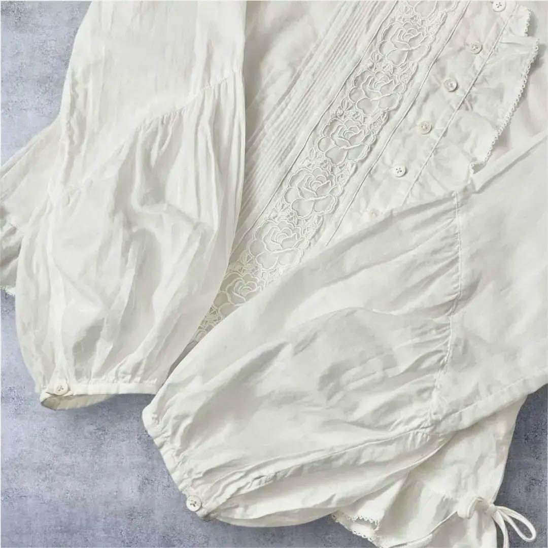 PINK HOUSE ピンクハウス フリル リボン ボウタイブラウス