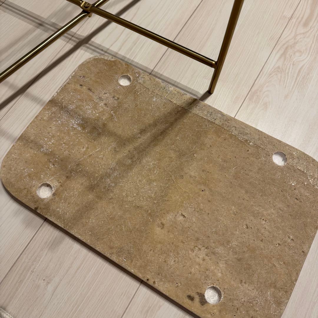 zara / 天然石天板の長方形サイドテーブル