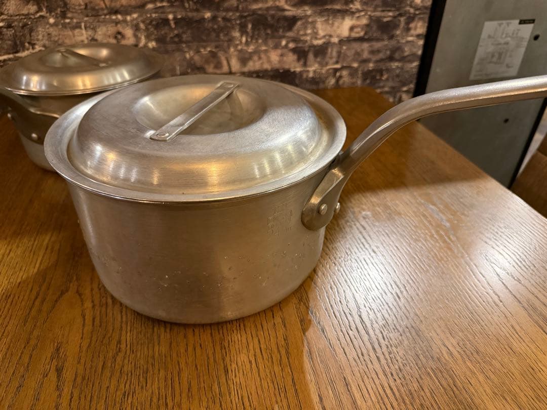 【中古美品】アルミ鍋2点セット23〜26cm 飲食店 レストラン 本格的料理