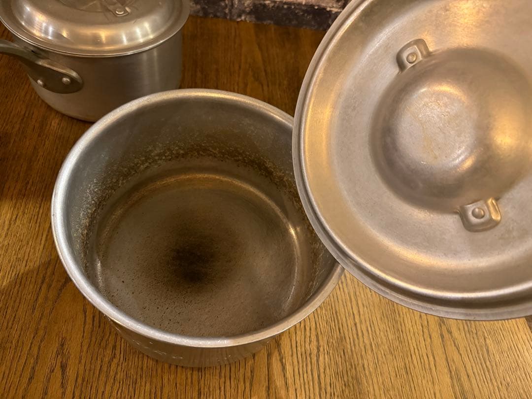 【中古美品】アルミ鍋2点セット23〜26cm 飲食店 レストラン 本格的料理