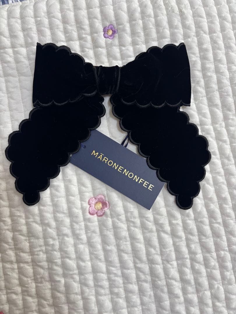 マーロンエノンフィ　スカラップ　ベロアバレッタ　maronenonfee