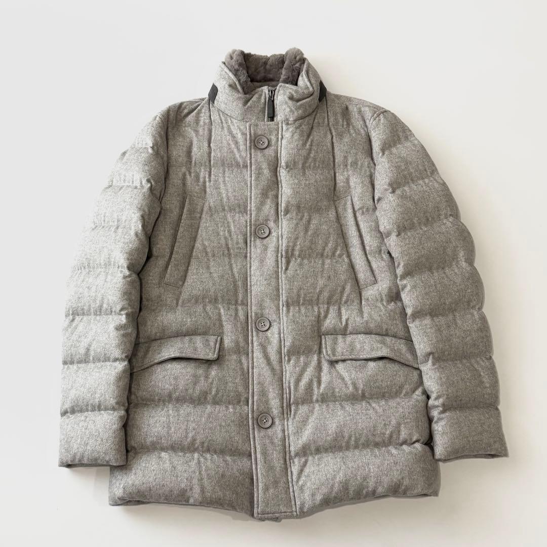 HERNO ヘルノ シルク カシミヤ ビーバーファー ダウンジャケット