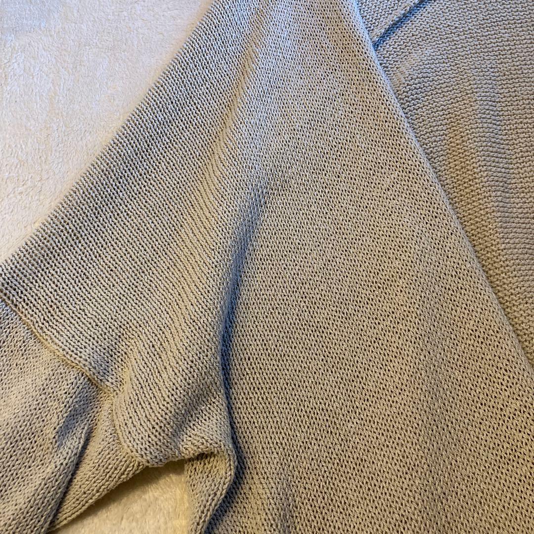 evam eva ドライシルク カーディガン シルク100% 羽織り グレージュ