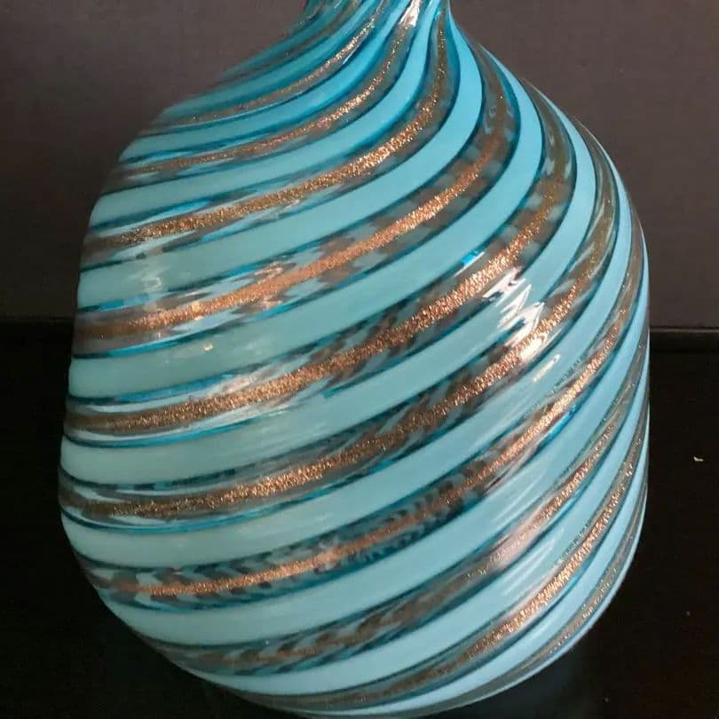 ベネチアンガラス　イタリア　大型　ムラーノガラス　ボトル H26cm