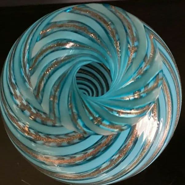 ベネチアンガラス　イタリア　大型　ムラーノガラス　ボトル H26cm