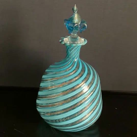 ベネチアンガラス　イタリア　大型　ムラーノガラス　ボトル H26cm