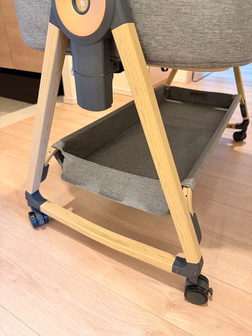 HZDMJ 添い寝 ベビーベッド 持ち運び 折りたたみ グレー