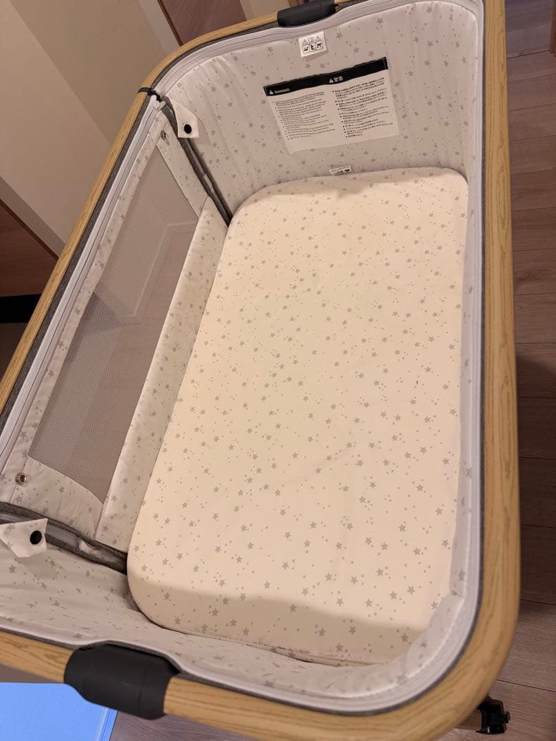 HZDMJ 添い寝 ベビーベッド 持ち運び 折りたたみ グレー