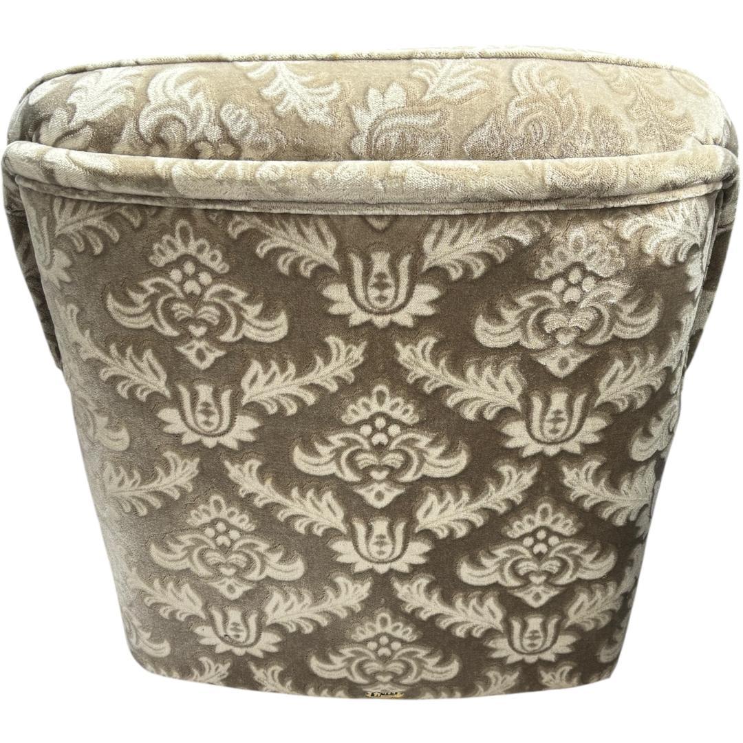 カリモク 金華山 花柄ベロアソファ 1人掛けソファ