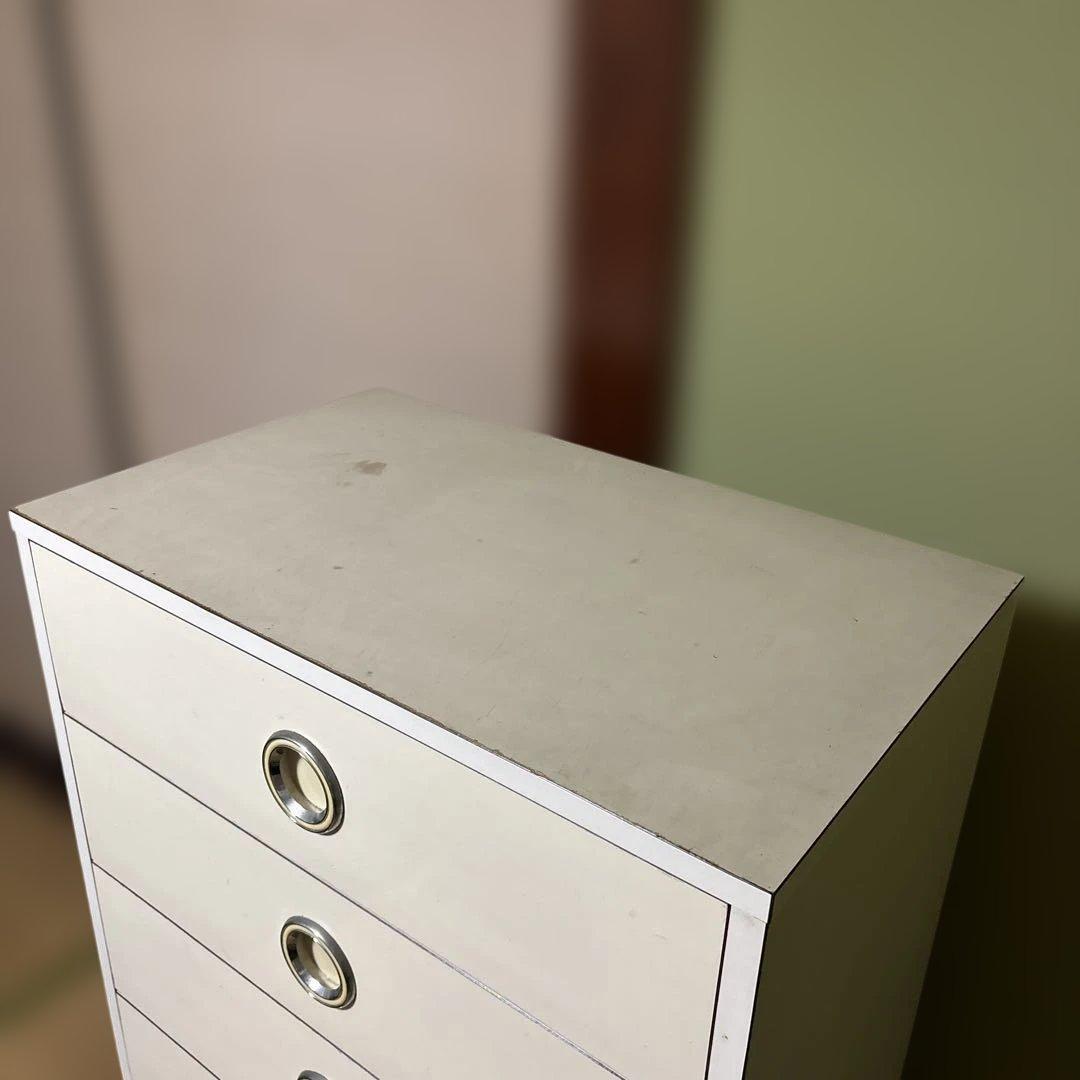 シ*ゲ様 ホワイト 木製 7段タンス 昭和レトロ　チェスト