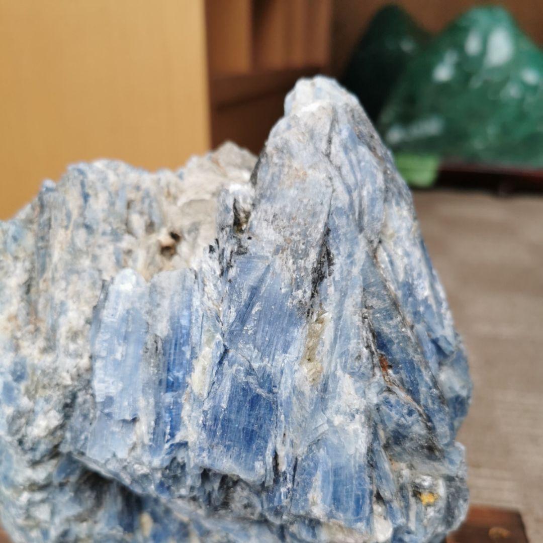 カイヤナイト　原石　3.7キロ　鑑賞石　石　置物　オブジェ　インテリア