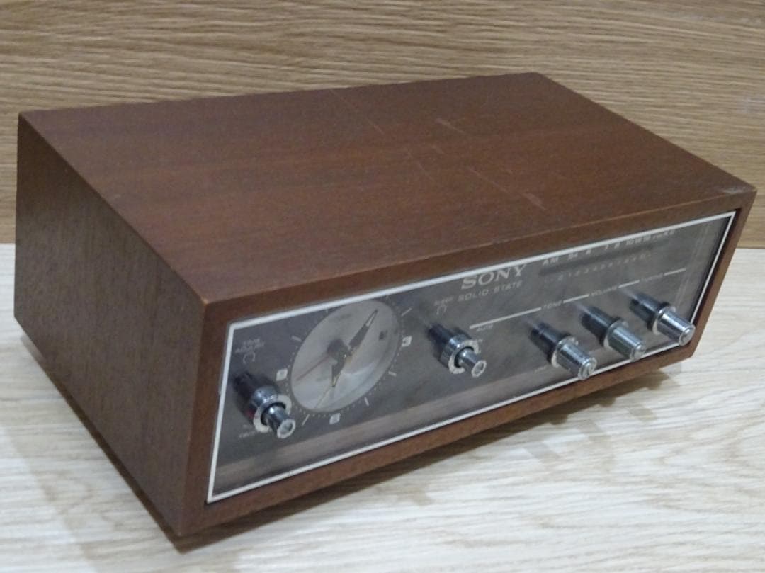 昭和レトロ SONY クロックラジオ 8RC-49 西日本仕様 時計 クラシック