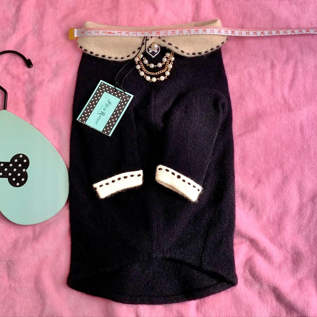 訳あり未使用Fifi&Romeo3連ネックレスカシミヤニットハンガー付セーターL