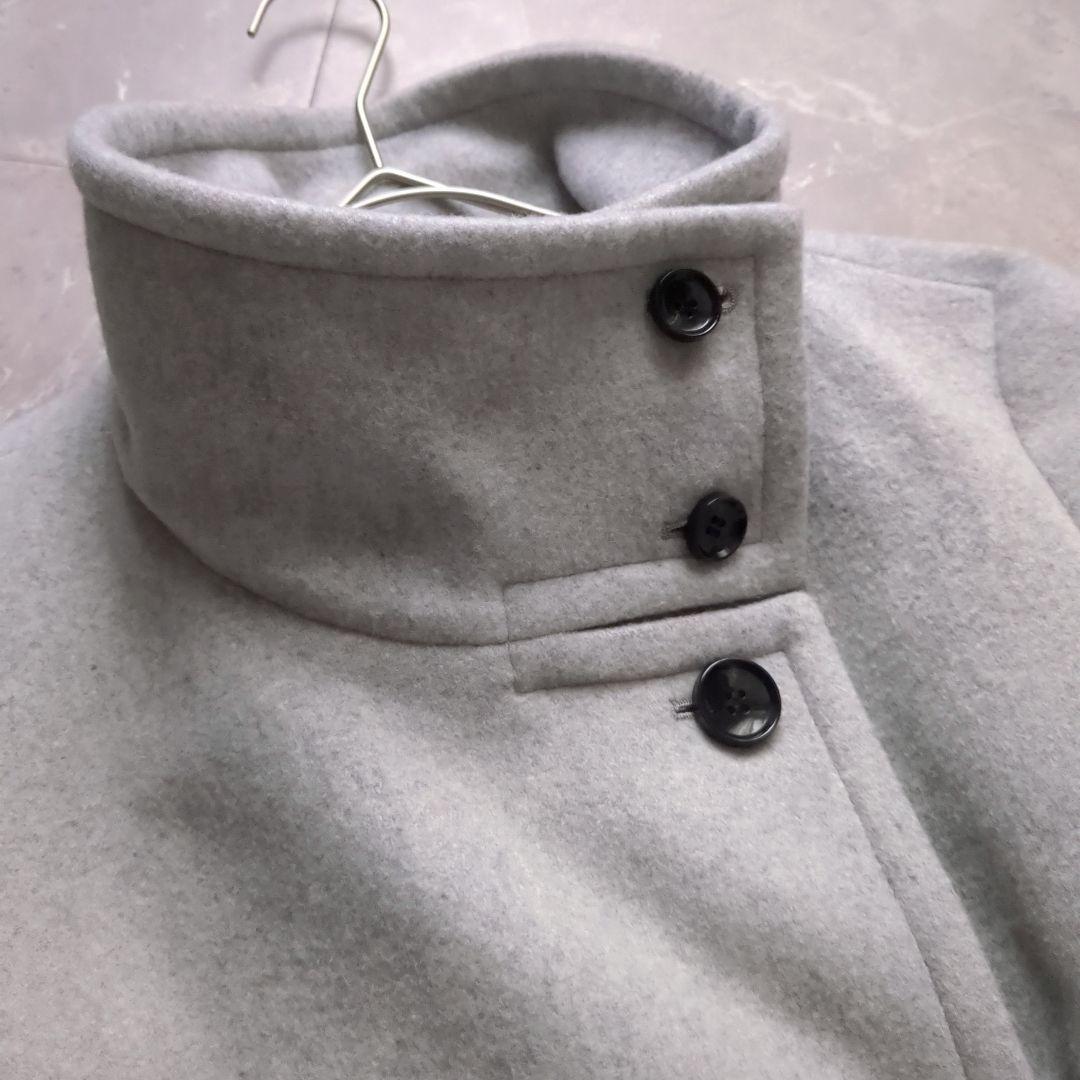 UNTITLED 美品 2WAYウールショートコート グレー