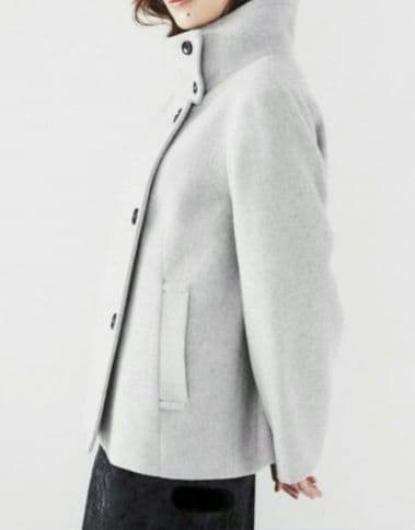 UNTITLED 美品 2WAYウールショートコート グレー