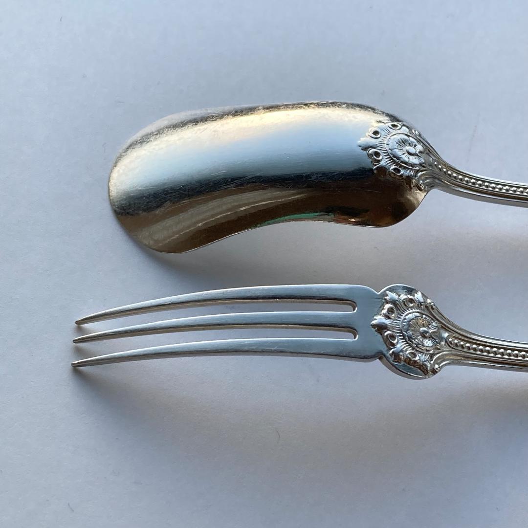 【ゆきだるま】Christofle⭐️スプーン　フォーク　２セット