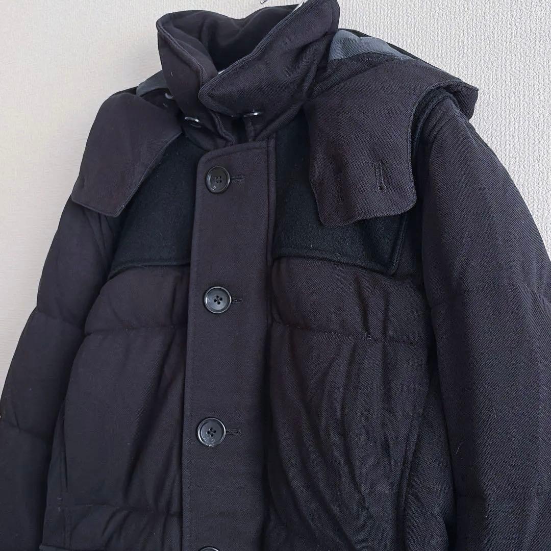 フレッドペリー　ダウンジャケット　ブルゾン　アウター　上着　フード付き　黒　S