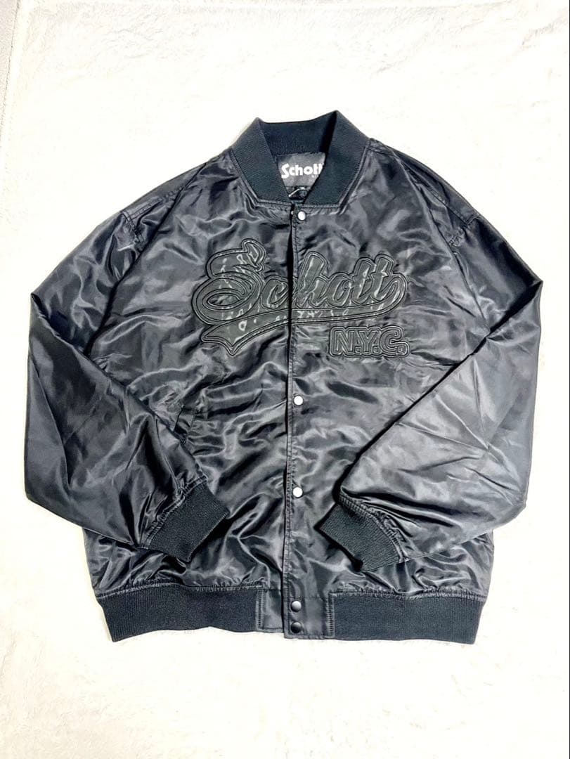 新品schott ショット 22SS バーシティジャケット スタジャンブラック