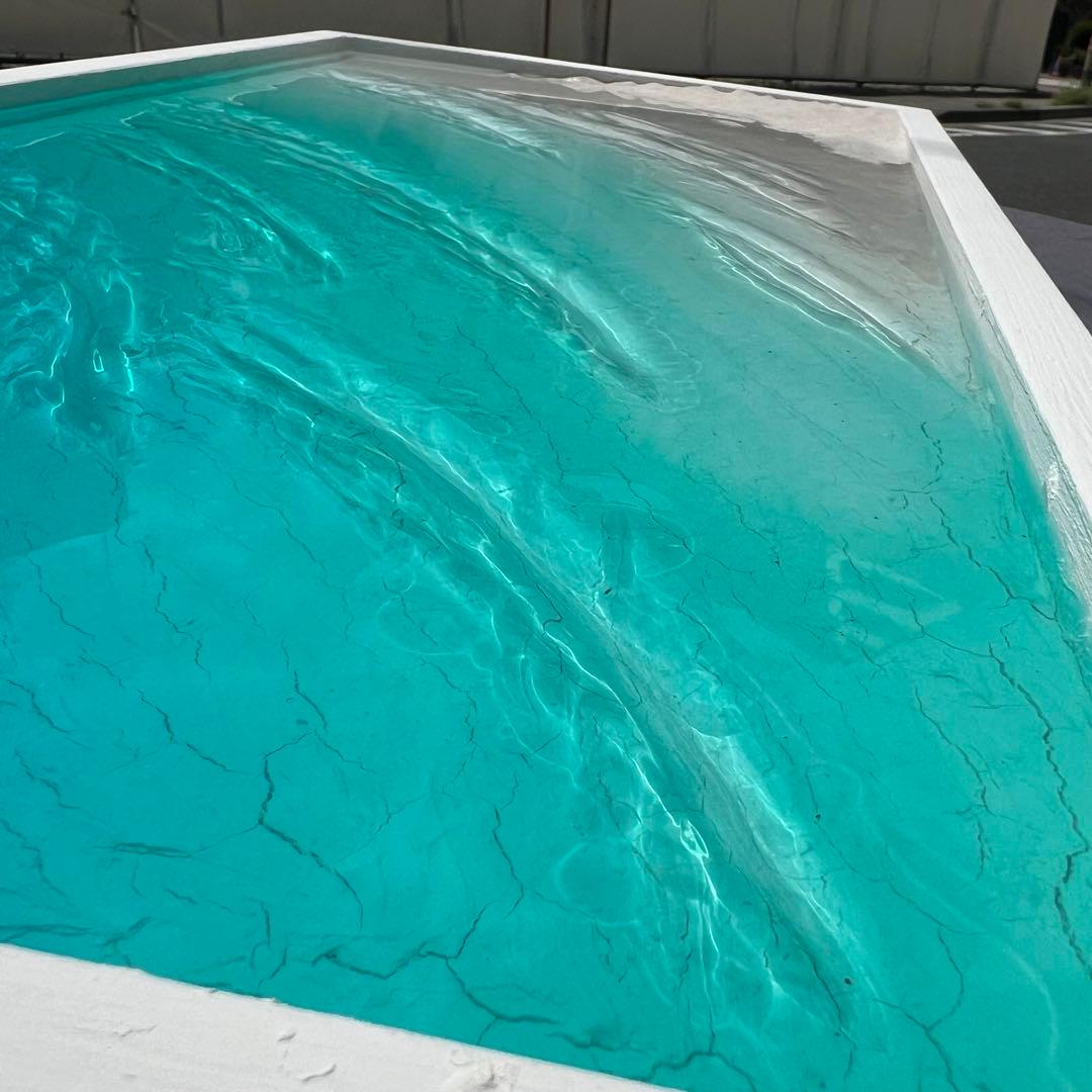 【レジンアート】特大パネル／モルディブ／60cm × 30cm ／波紋アート