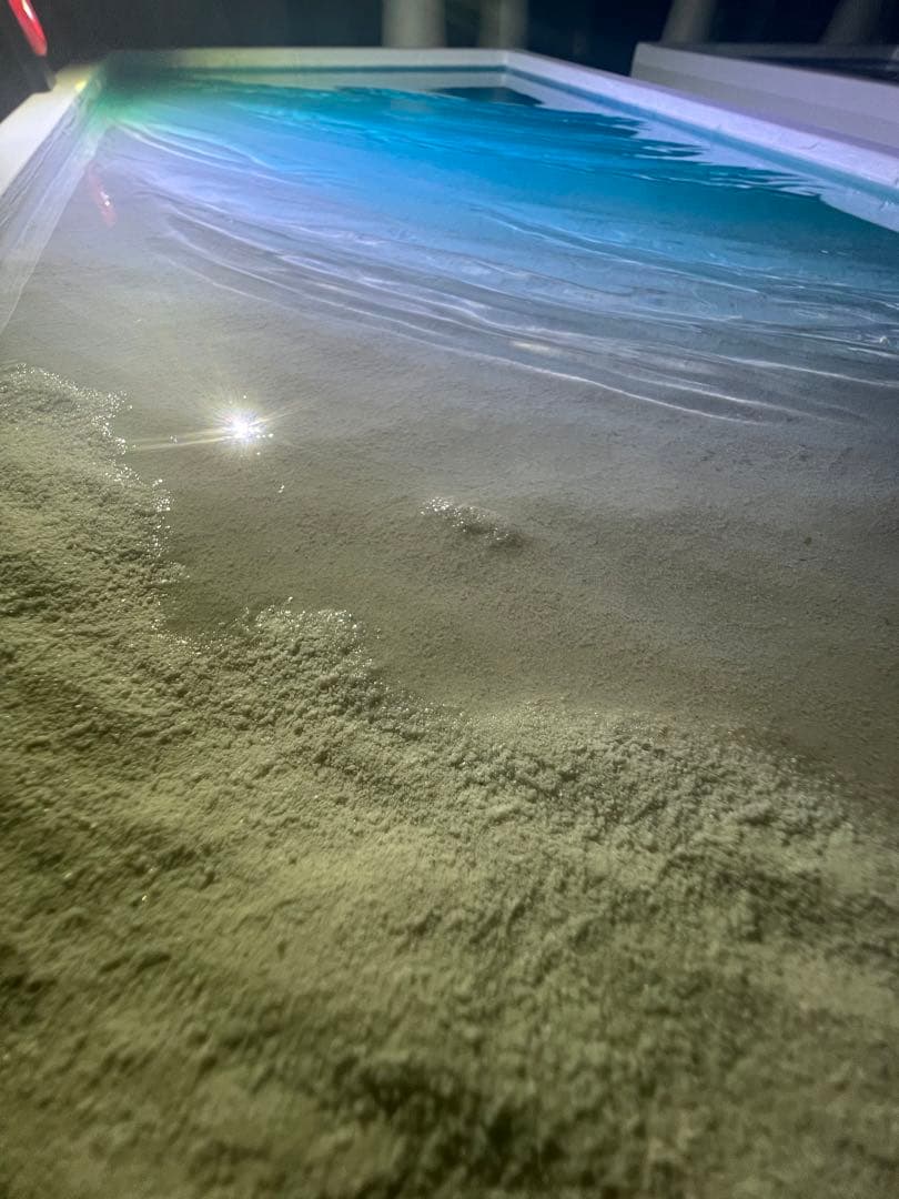 【レジンアート】特大パネル／モルディブ／60cm × 30cm ／波紋アート