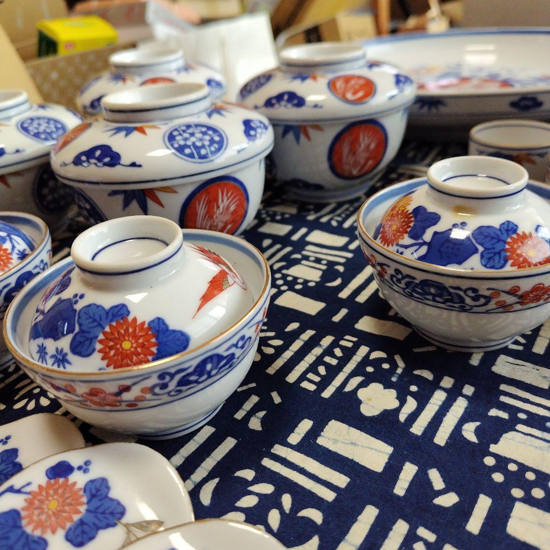 有田焼　西山造　錦松竹梅食器揃　お正月用食器セット　32ピース　オマケ付き