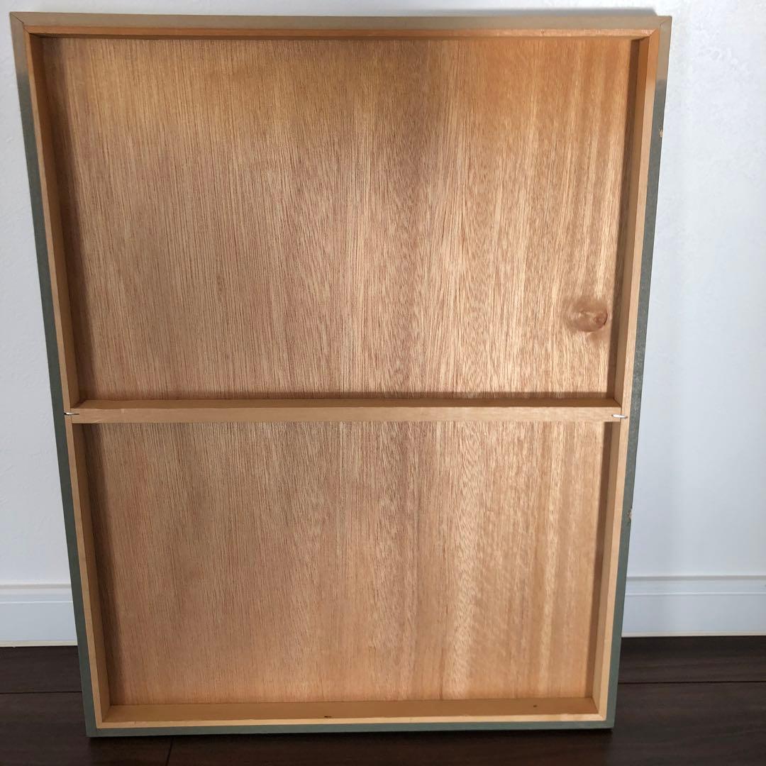 須永博士 昭和レトロ 壁掛け 木製パネル 小さな夢の展覧会 手書き？