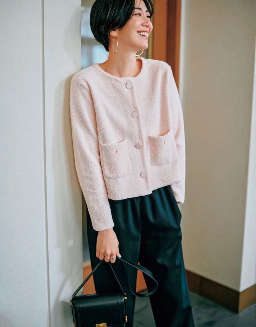 THIRD MAGAZINE パイルジャケット アンサンブル 黒 24SS