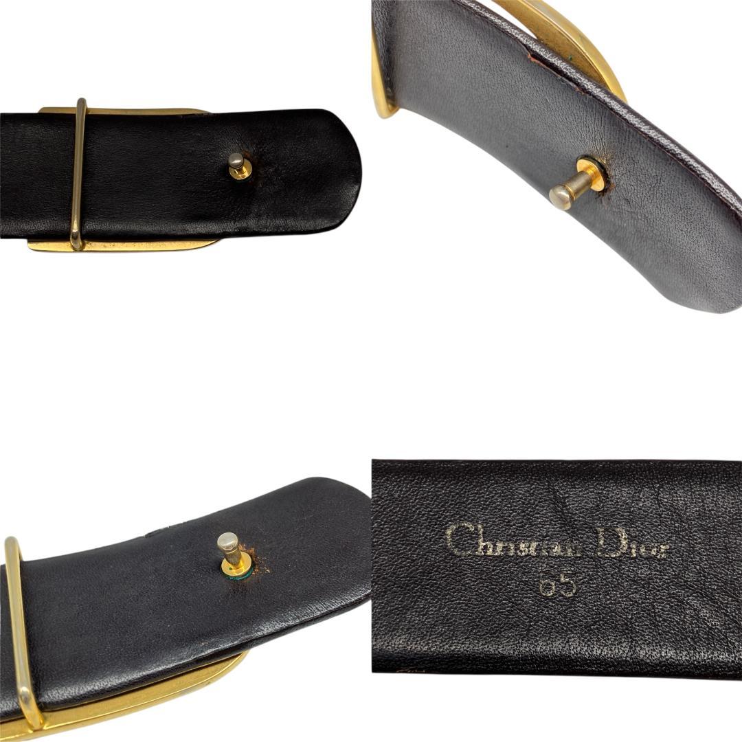クリスチャンディオール トロッター ベルト ゴールド ブラウン Dior
